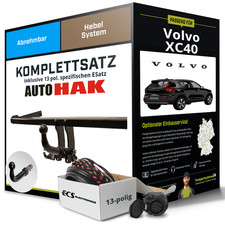 Für VOLVO XC40 Typ 536 Anhängerkupplung abnehmbar +eSatz 13pol 10.17 - jetzt AHK
