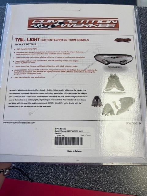 Luz trasera integrada Competition Werkes Ducati Monster 696/796/1100 Foto 2 de 2