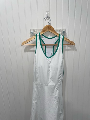 Attraco Women’s Medium White/Green Sports Tennis/Golf Dress with Shorts