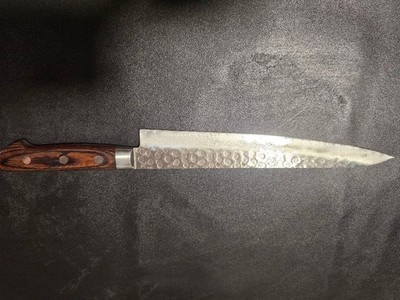 Ebisu NAGI Sujihiki 24cm VG10 Damascus Hammered Finish Excellent Used Shape