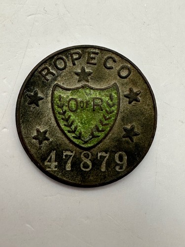 Rogers Peet Company ID dipendente spilla metallo etichetta Ropeco Whitehead & Hoag Newark NJ