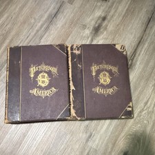 Picturesque America Vol. I & II Original Illustrated Leather Binding English