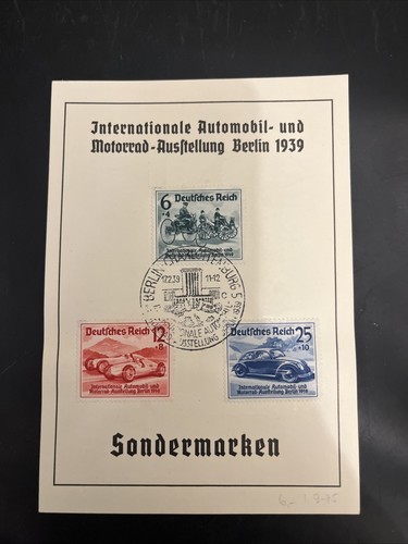 DR FDC Sonder Postkarte MiF IAA - Berlin Charlottenburg 17.02.1939 - A287