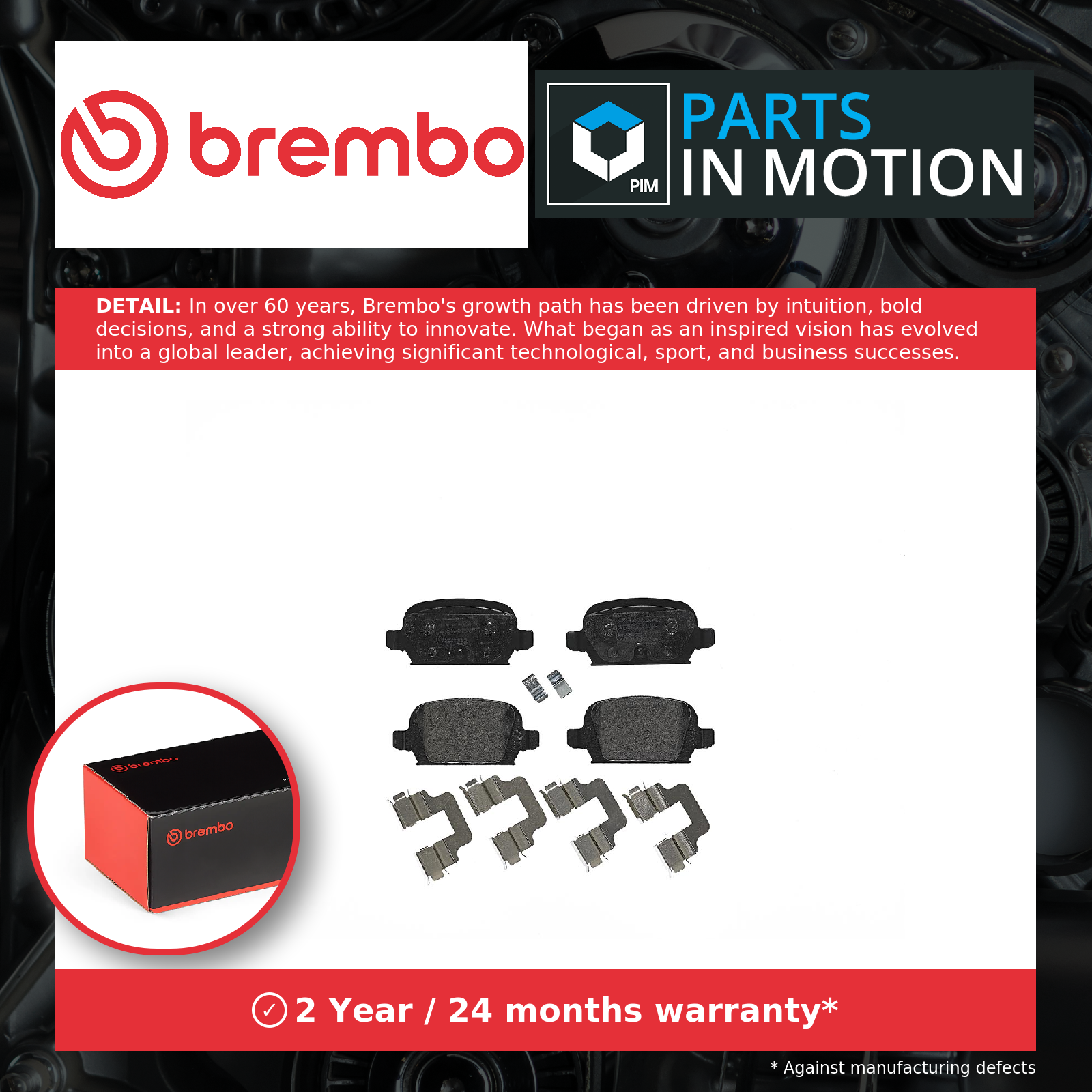 Rear Brake Pad Fits Vauxhall Corsa Tigra Twintop Brembo - Image 9
