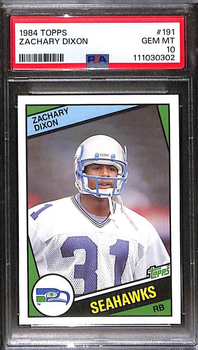 1984 TOPPS #191 ZACHARY DIXON PSA 10 GEM-MT 111030302