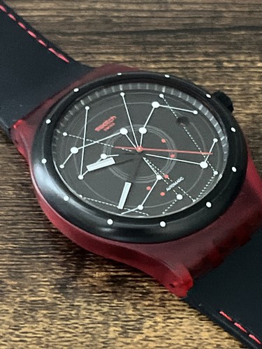 SWATCH SWISS MADE, SISTEM 51 RED STARS AUTOMATIC WATCH SUTR400 Gently Used - Picture 7 of 24