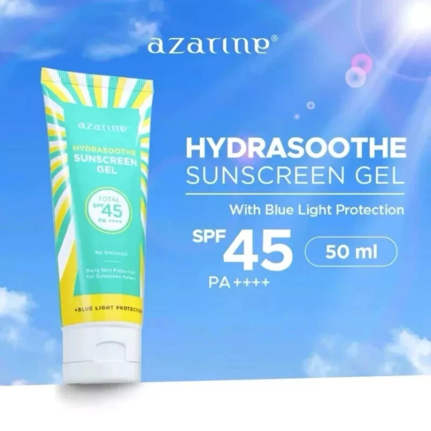 AZARINE Hydrasoothe Sunscreen Gel Sensitive Skin Moist SPF45 PA+++ 50g
