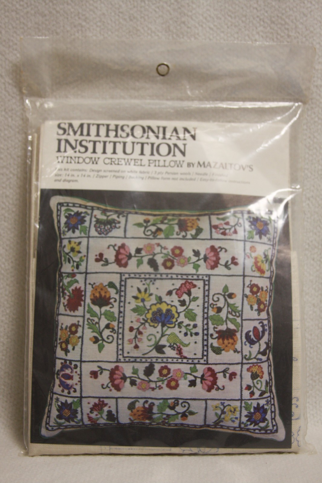 Smithsonian Institution Window Crewel Pillow Kit By Mazaltov
