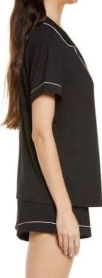 Conjunto de pijama corto Nordstrom lencería ecológica Moonlight para mujer en negro pequeño $65 Foto 2 de 4
