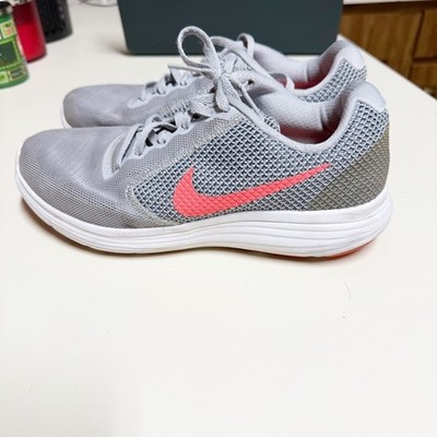 Nike Revolution Womens Running Shoes Orange Gray Size 8.5