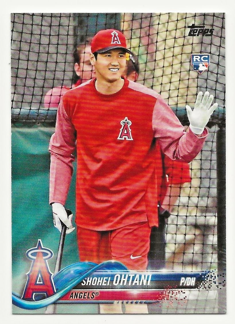 2018 Topps Series 2 SHOHEI OHTANI Rookie Photo Variation SP #700 RC Image w/ Bat