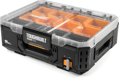 ToughBuilt   StackTech Storage Organizer, Clear-Top Modular Tool Box