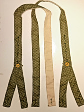 Civil War Hand sewn Braces Suspender Union Confederate DUSTY GREEN 100% Cotton