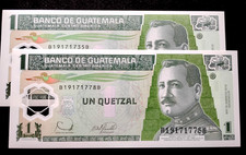 2006 Guatemala 1 Un Quetzal Lot of Two (2)