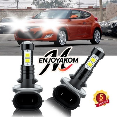 Front LED Fog Light Kit High Power Driving Lamp For Hyundai Veloster 2012-2017