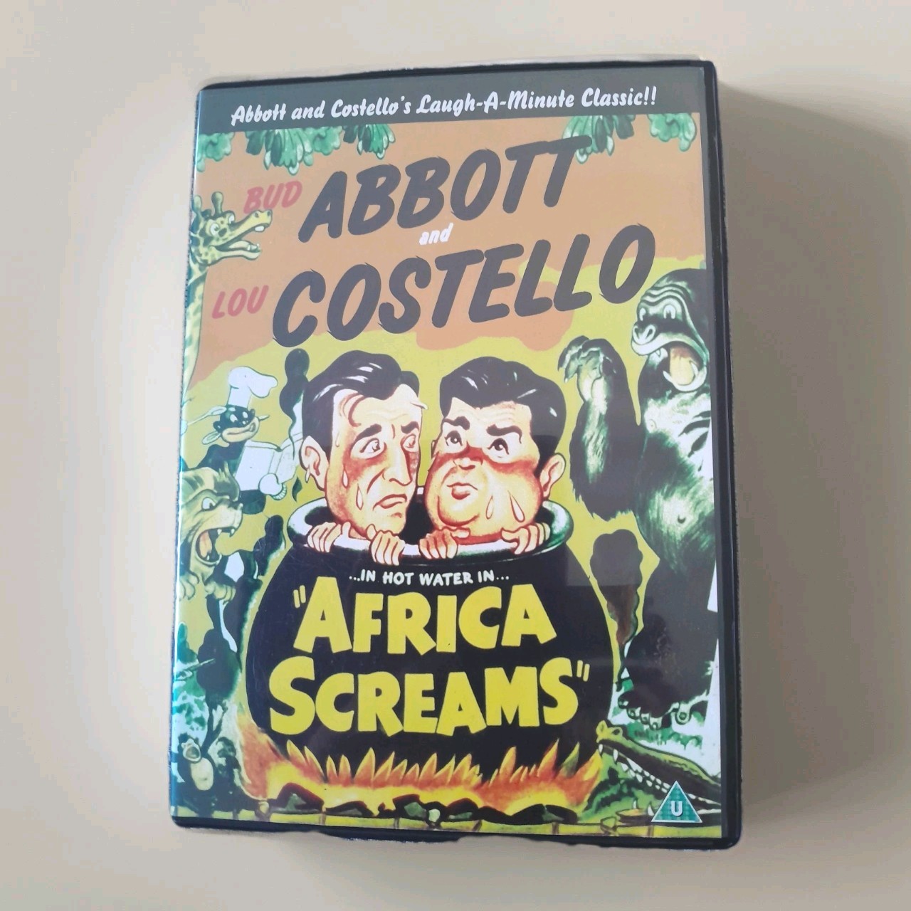 Abbott And Costello - Africa Screams (DVD, 2003) Disc & Cover, No Case.