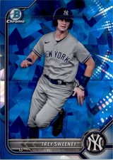 Trey Sweeney 2022 Bowman Chrome Prospects Sapphire #BCP-214 New York Yankees