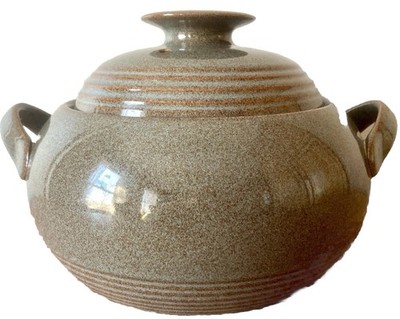 Denby-Langley GREYSTONE Casserole Dish Tureen Bowl w Lid Lidded Stoneware
