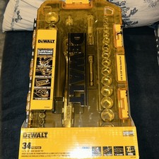 DeWalt 34-Piece Socket Set 1/4” & 3/8” Drive | Ratchet & Accessories | Durable