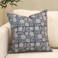 Floral Pillow Covers 18x18 Throw Pillow 20" x 20" Pack of 1 Dusty Blue