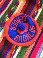 Vintage Denver Broncos Football Beanie Hat Cap NFL Cold Weather Winter Gear