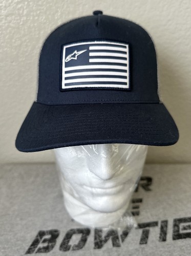 Casquette de baseball décontractée unisexe drapeau Alpinestars snap back bleu et gris - Photo 1/6