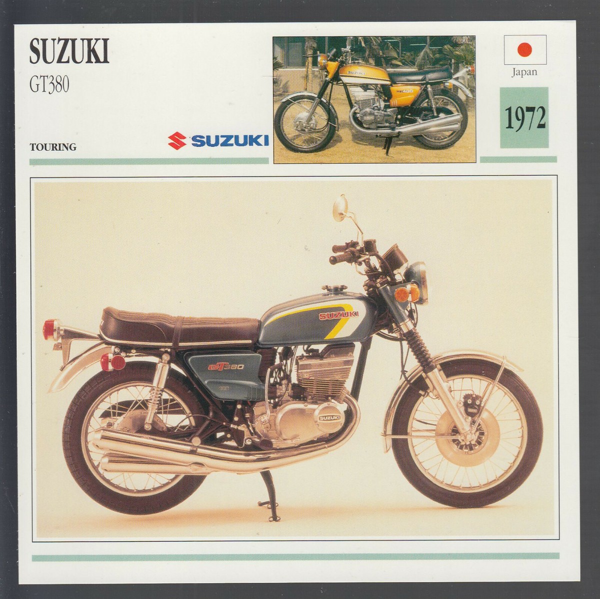 1972 Suzuki GT380 GT-380 (371cc) GT400 Japan Motorcycle Photo Spec