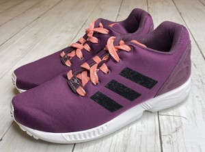 Adidas Zx Flux Purple Pink White Girls Junior Size 2.5 Running Shoes 👟 🔥#A6 | eBay