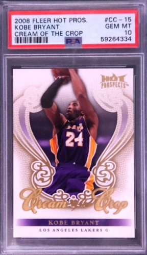 2008 Fleer Hot Prospects Cream of the Crop CC-15 Kobe Bryant PSA 10 Rare Insert - 第 1/2 張圖片