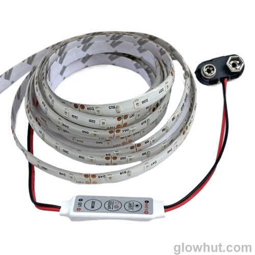 2835 Tira LED y Controlador 9V Conector Impermeable Rojo Blanco Azul Amarillo Verde - Imagen 1 de 9