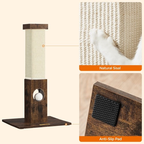 Cat Scratching Post Cat Scratcher for Indoor Cats 28.7 Inches Tall Furniture ... - Picture 7 of 8