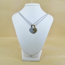 Collana Lunga A Cuore In Acciaio Inox 316L – Gioiello Donna E Ragazza, Catena Regolabile 45-50 Cm