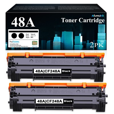 2PK CF248A 48A Black Toner for HP LaserJet Pro M15w M28w M29w M30w Printer