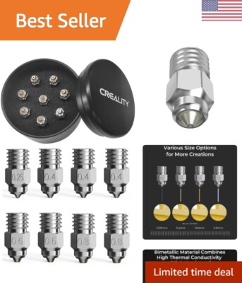 Creality Bimetallic High-end Nozzle Kit for Ender 3 S1, 3D Printer Copper All...