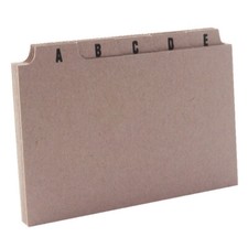 A-Z GUIDE CARDS INDEX CARDS - 5" x 3" (127mm x 76mm) - TABBED - 25 POSITIONS