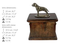 English Staffordshire Terrier, dog urn made of cold cast bronze,ArtDog,USA-kind1