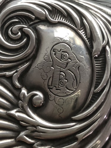 Victorian Crested Silver Cigarette Case Elkington Birmingham 1898 84g ALZX - Picture 4 of 6