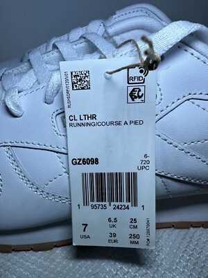 Size 7 Reebok Classic Leather Junior White Gum Bottom GZ6098 | eBay