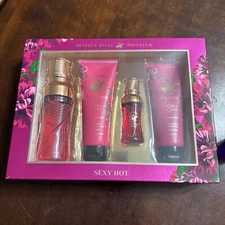 Beverly Hills Polo Club Women's Sexy Hot Set Of 4 Body Lotion Mist Shower Gel