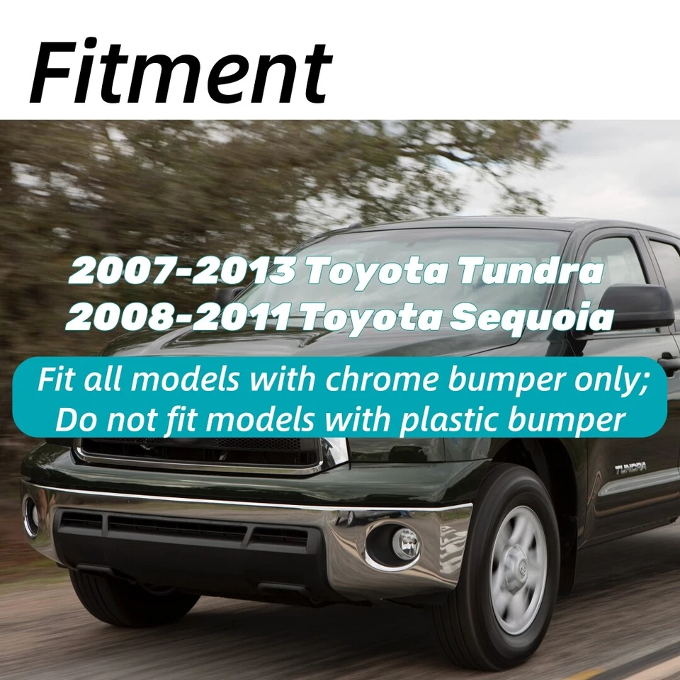 Luces antiniebla delanteras para Toyota Tundra 2007-2013 2008-2011 Sequoia Foto 2 de 4