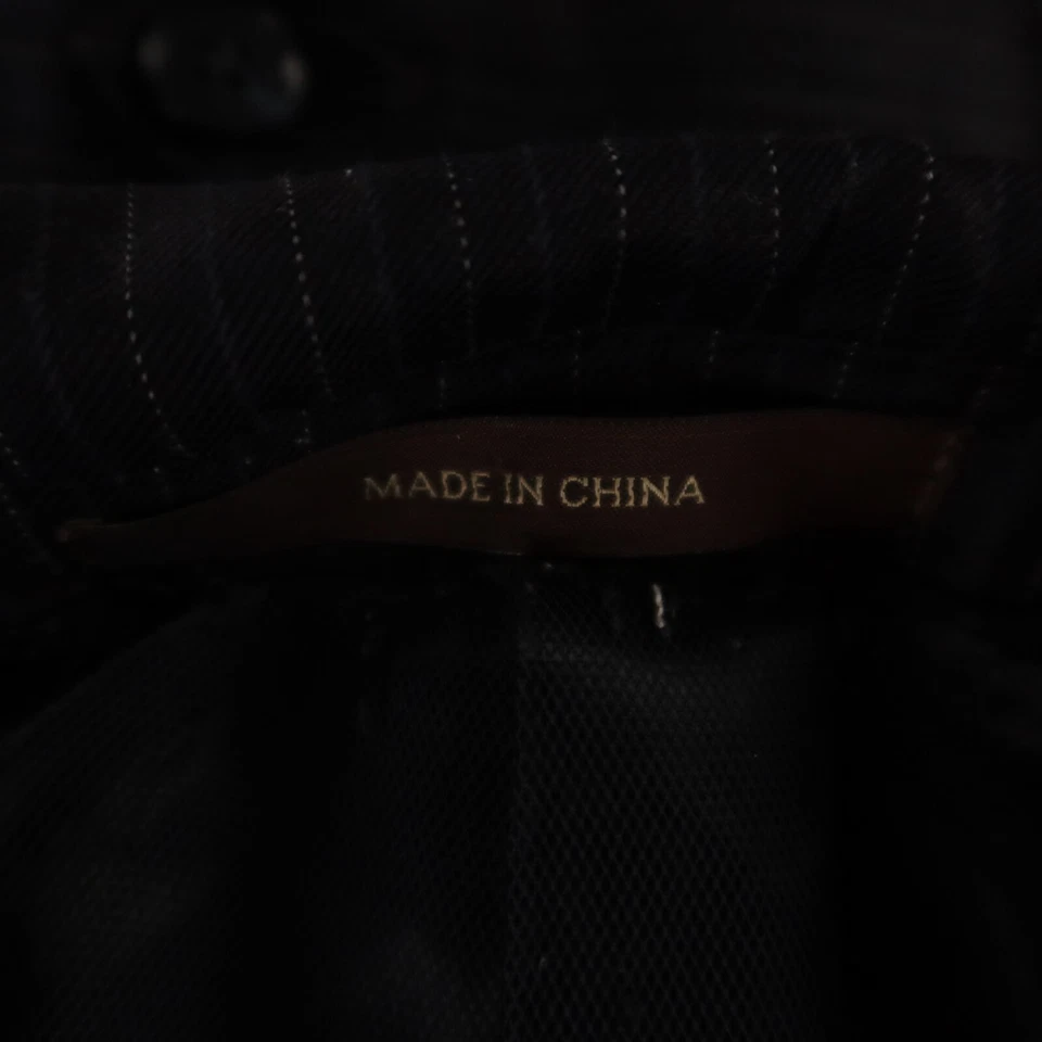 Chalk Stripe Suit M Blue 100% Wool Cashmere Twill Pleated 42S 38x26 - Image 3 of 4