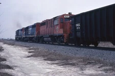 Railroad Slide - Detroit Toledo & Ironton #421 Locomotive Riga Michigan 1982