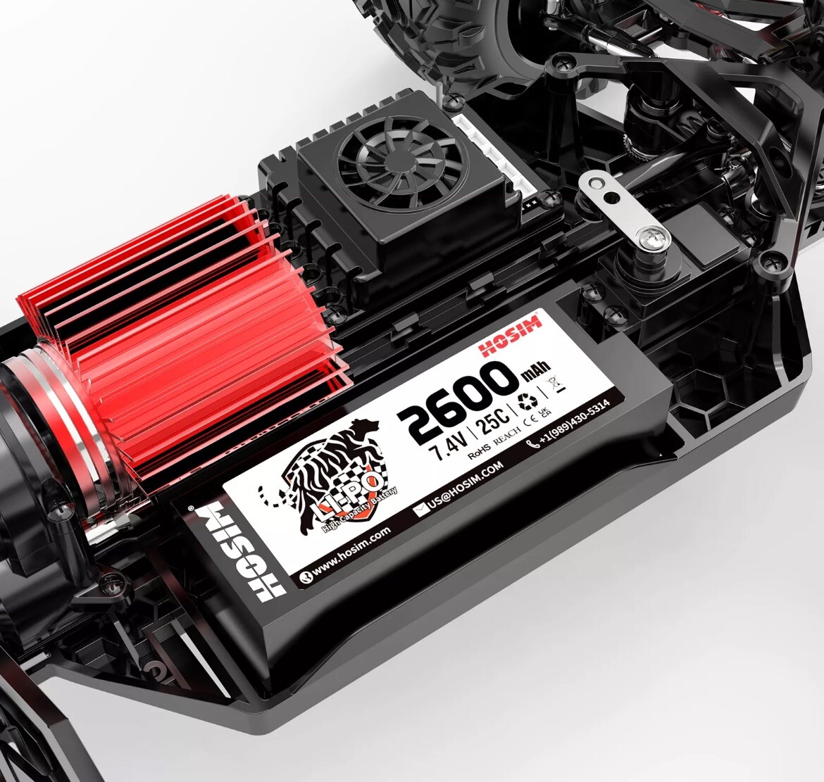 Hosim 2600mAh 7.4V Li-Po Battery for X07X08 Truggy High Speed RC