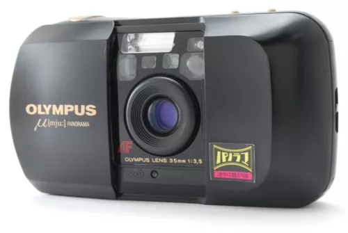 [NEAR MINT] Olympus μ mju Panorama 35mm f/3.5 Point & Shoot Film Camera JAPAN