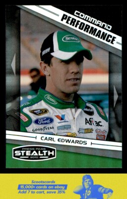 2010 Press Pass Stealth Command Performance Carl Edwards    #74 Scotts