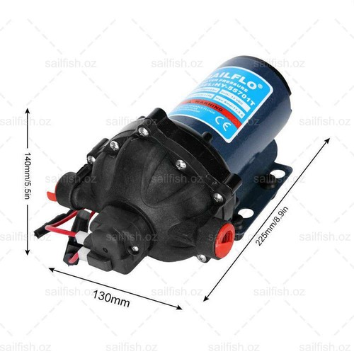 70PSI 12V20L/MIN Washdown Pump Set High Pressure Water Deck Boat Caravan Kit AU - Picture 2 of 12