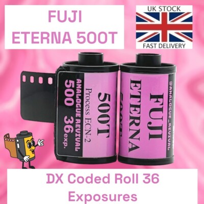Fuji Eterna 500T 35mm Film, Rare Expired Tested Film, Vision3 Alt, DX Coded  UK