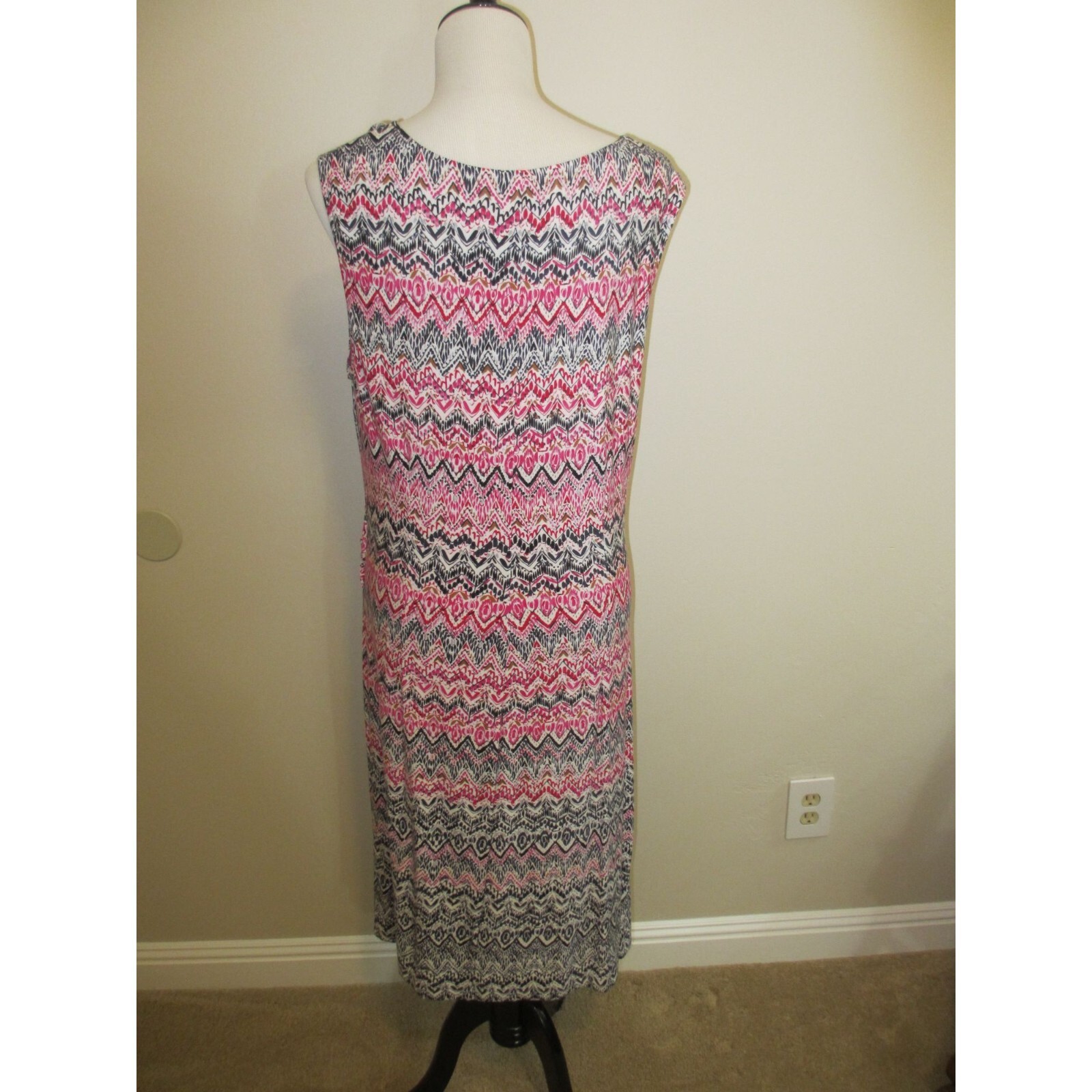 NIK AND ZOE PINK GREY WHITE STRETCHY DRESS XL - image 6