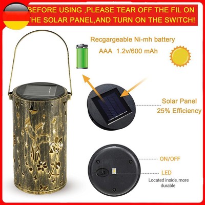 Solar Lights Replacement Top LED Bulbs Solar Panel 7LM with Switch Garden Decor