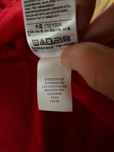 Women's GAP Ribbed Crew Neck Long sleeve T-Shirt Size: Large (red) NWT - Picture 7 of 7
